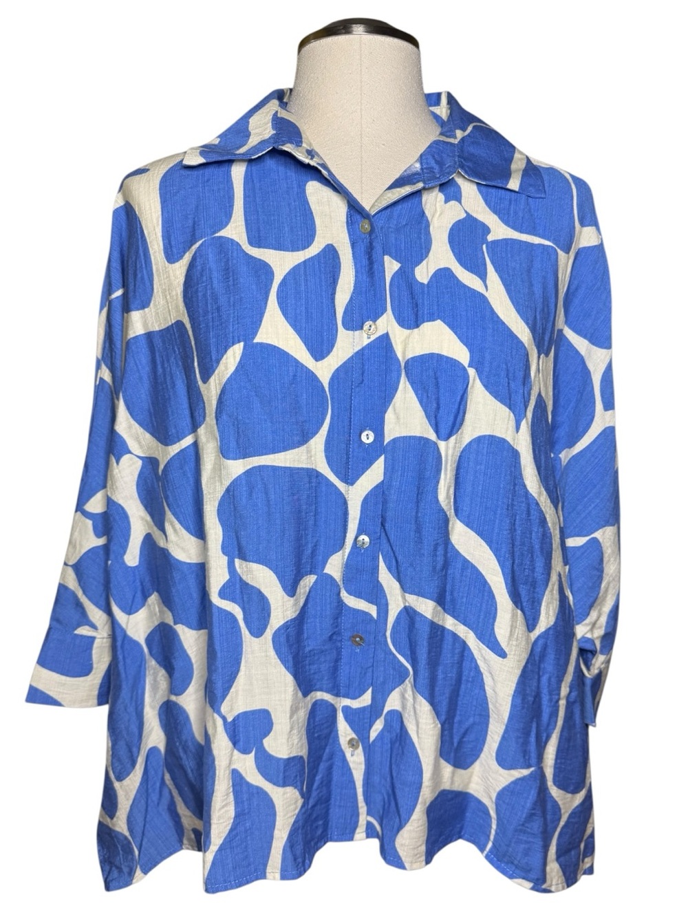 Umgee Abstract Print Flowy Oversized Fall Top
